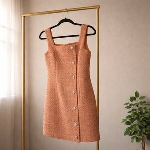 French Connection cafe brown Button-Front Mini Dress